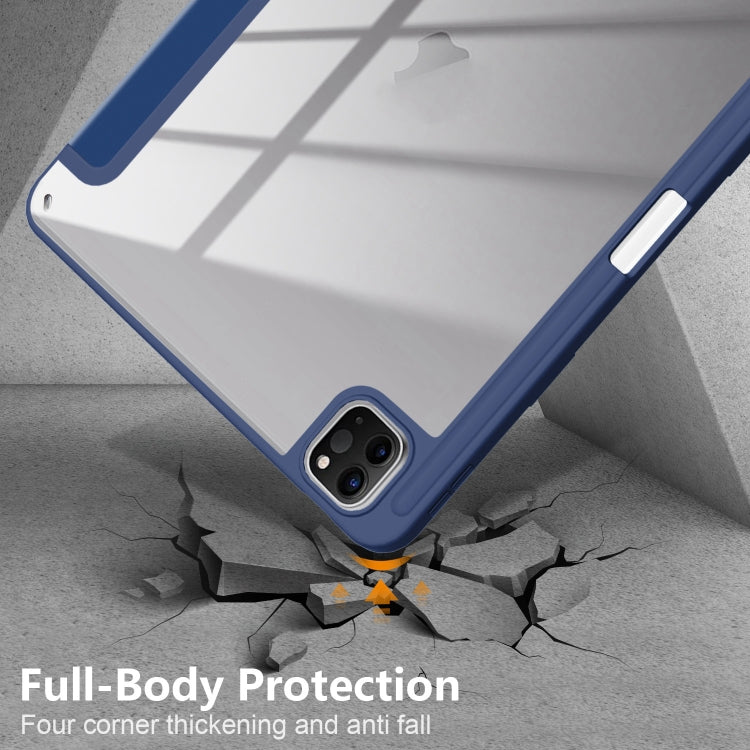 For iPad Pro 11 2025 / 2024 Acrylic 3-Fold Smart Leather Tablet Case