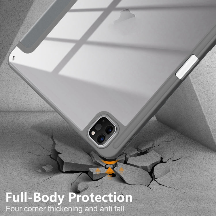 For iPad Pro 11 2025 / 2024 Acrylic 3-Fold Smart Leather Tablet Case