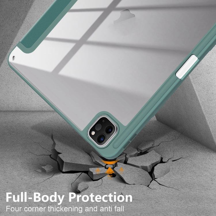 For iPad Pro 11 2025 / 2024 Acrylic 3-Fold Smart Leather Tablet Case