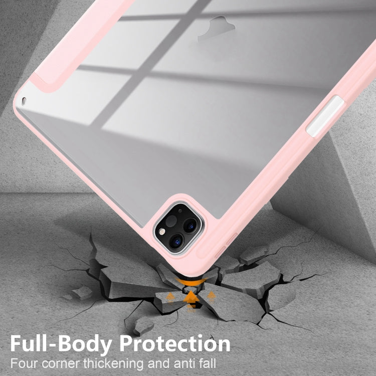 For iPad Pro 11 2025 / 2024 Acrylic 3-Fold Smart Leather Tablet Case