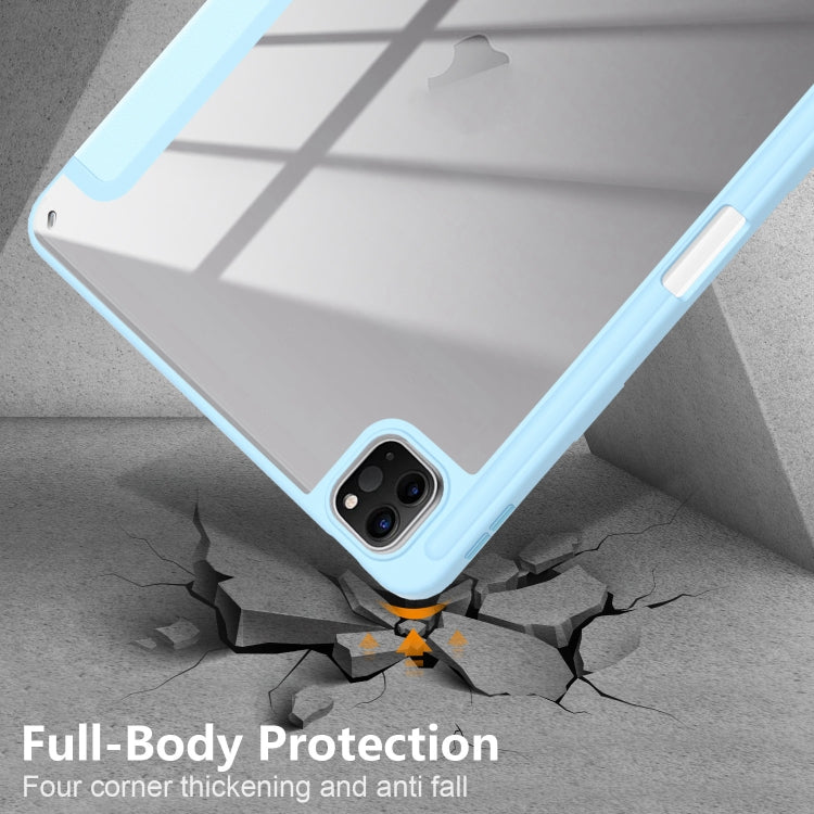 For iPad Pro 11 2025 / 2024 Acrylic 3-Fold Smart Leather Tablet Case