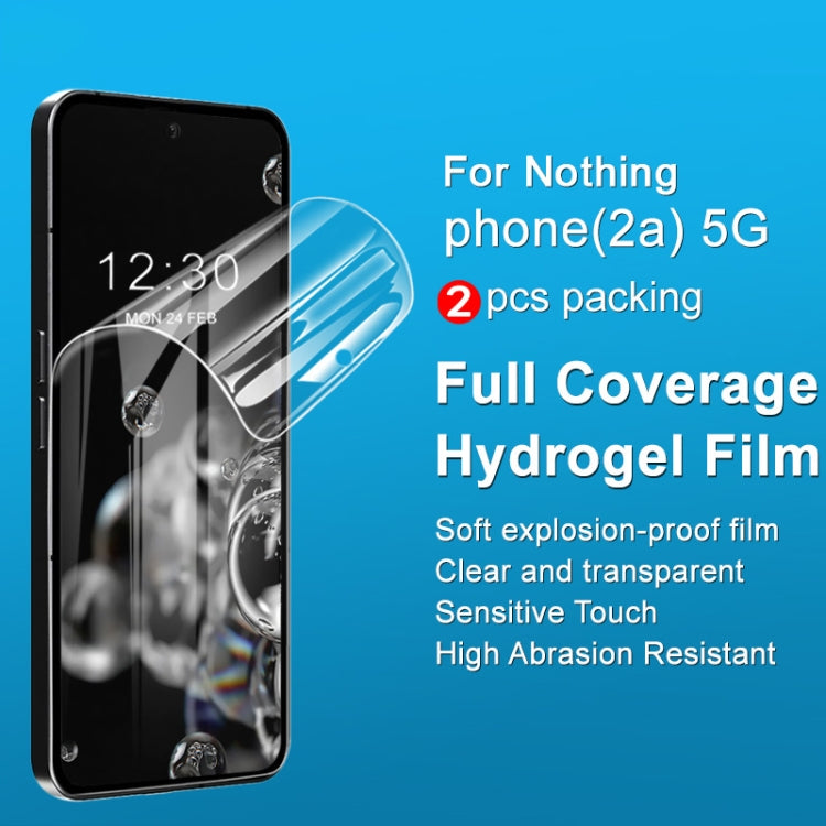 For Nothing phone 2a 5G / 2a Plus 2pcs/Set imak Curved Full Screen Hydrogel Film Protector