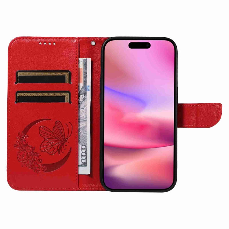 For iPhone 16 Swallowtail Butterfly Embossed Leather Phone Case