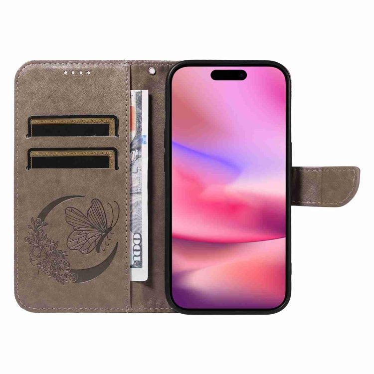 For iPhone 16 Swallowtail Butterfly Embossed Leather Phone Case