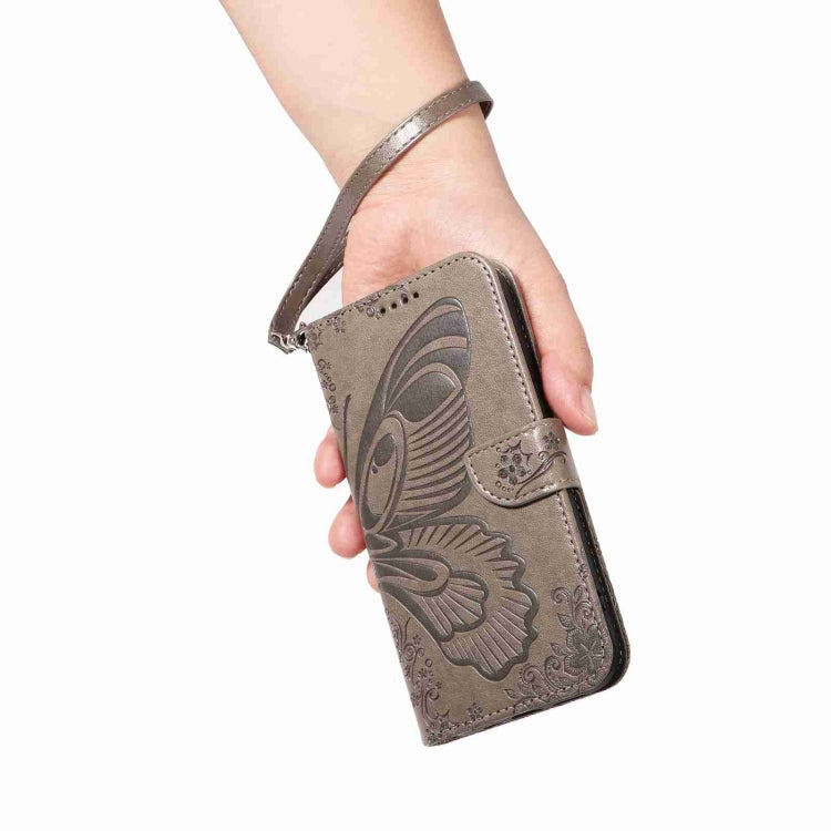 For iPhone 16 Swallowtail Butterfly Embossed Leather Phone Case