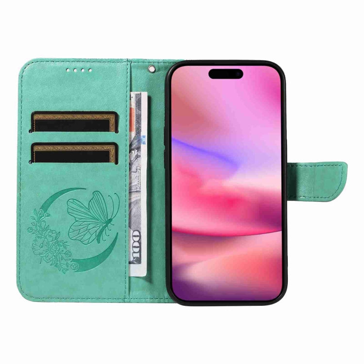 For iPhone 16 Swallowtail Butterfly Embossed Leather Phone Case