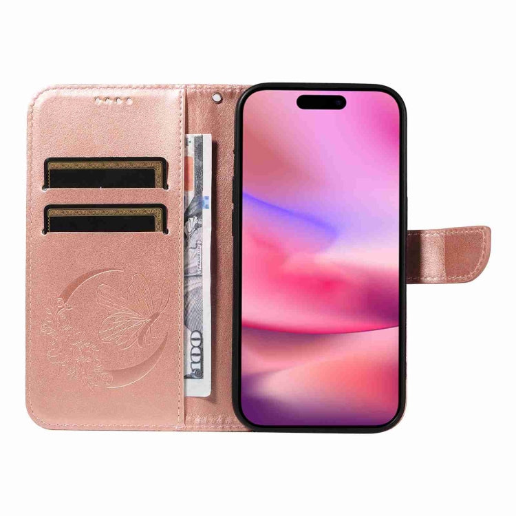 For iPhone 16 Swallowtail Butterfly Embossed Leather Phone Case