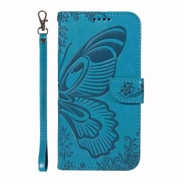 For iPhone 16 Pro Swallowtail Butterfly Embossed Leather Phone Case
