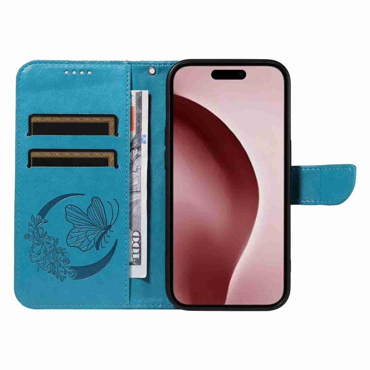 For iPhone 16 Pro Swallowtail Butterfly Embossed Leather Phone Case