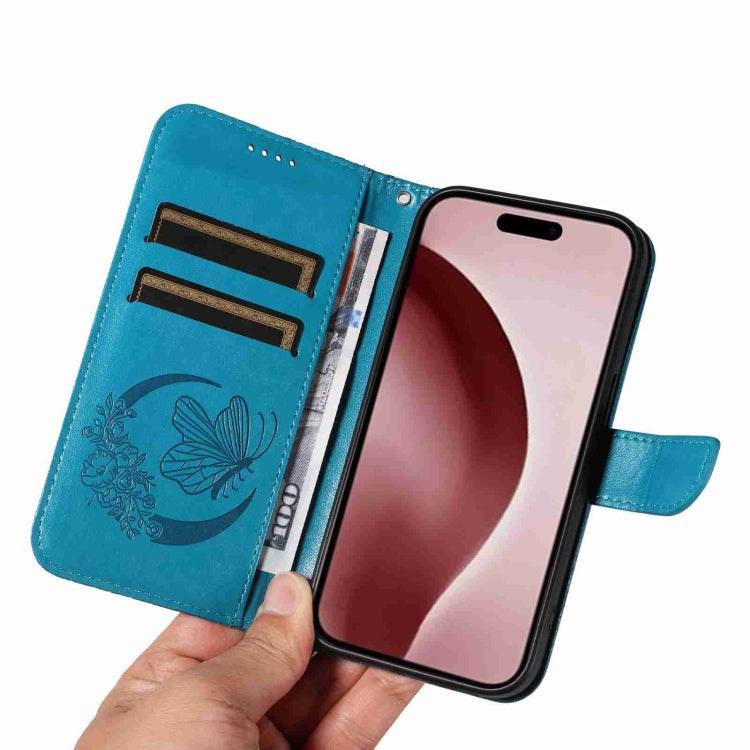For iPhone 16 Pro Swallowtail Butterfly Embossed Leather Phone Case