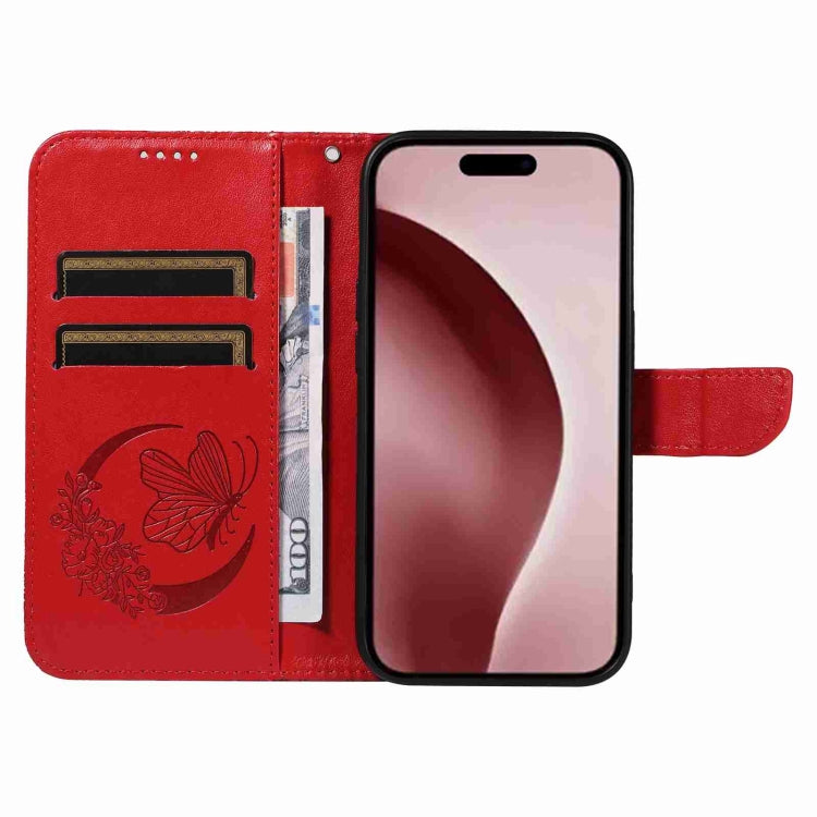 For iPhone 16 Pro Swallowtail Butterfly Embossed Leather Phone Case