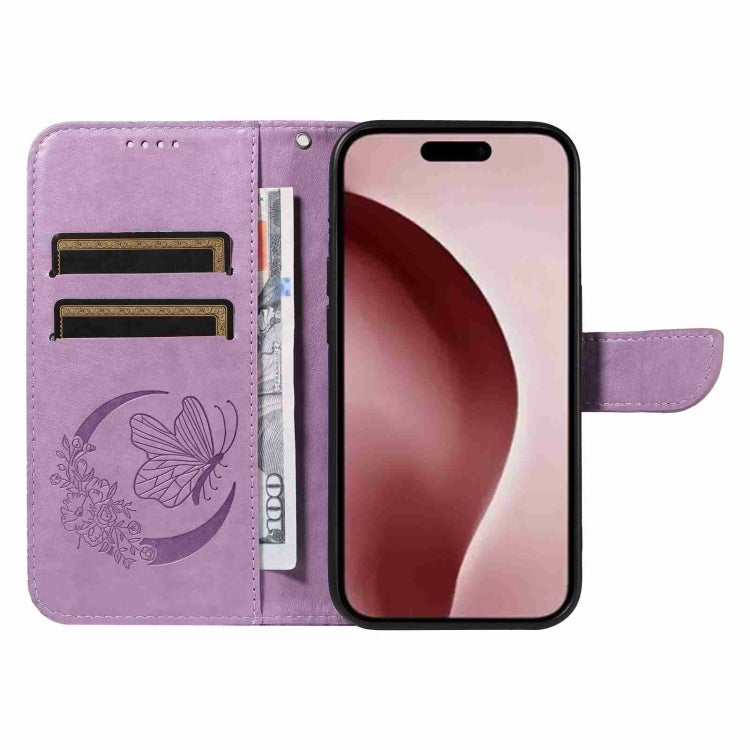 For iPhone 16 Pro Swallowtail Butterfly Embossed Leather Phone Case