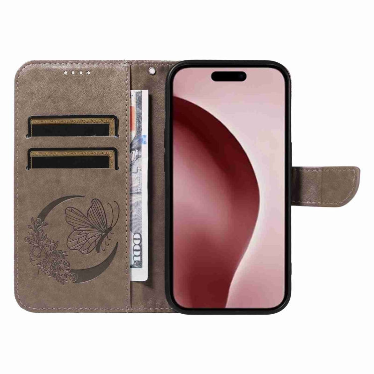 For iPhone 16 Pro Swallowtail Butterfly Embossed Leather Phone Case