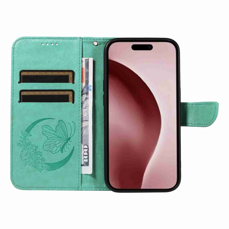 For iPhone 16 Pro Swallowtail Butterfly Embossed Leather Phone Case