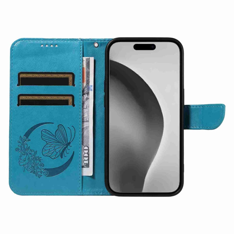 For iPhone 16 Pro Max Swallowtail Butterfly Embossed Leather Phone Case