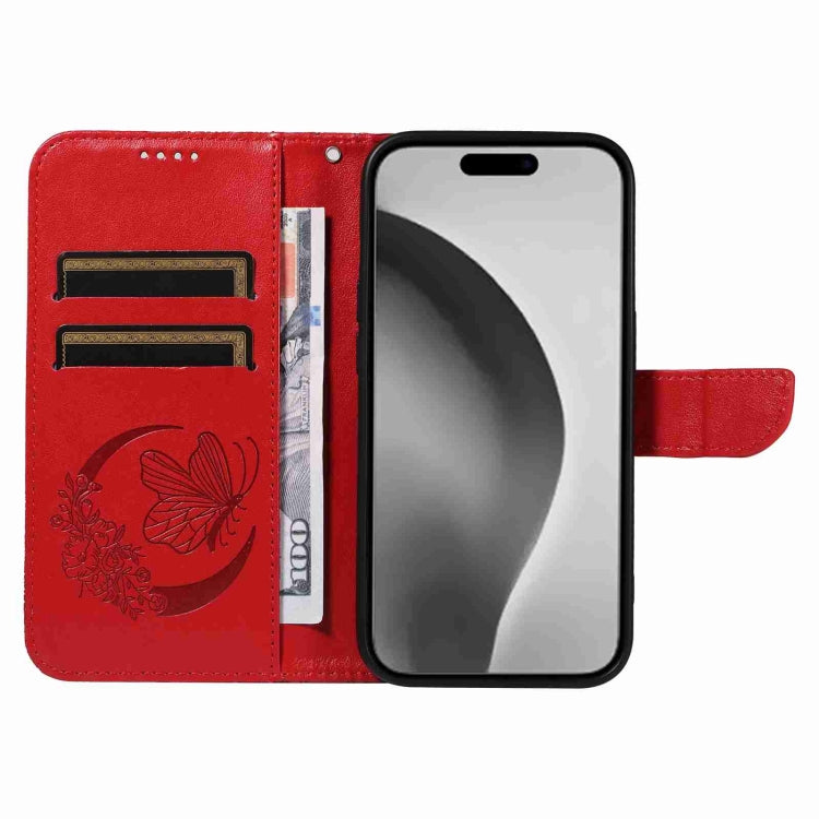 For iPhone 16 Pro Max Swallowtail Butterfly Embossed Leather Phone Case