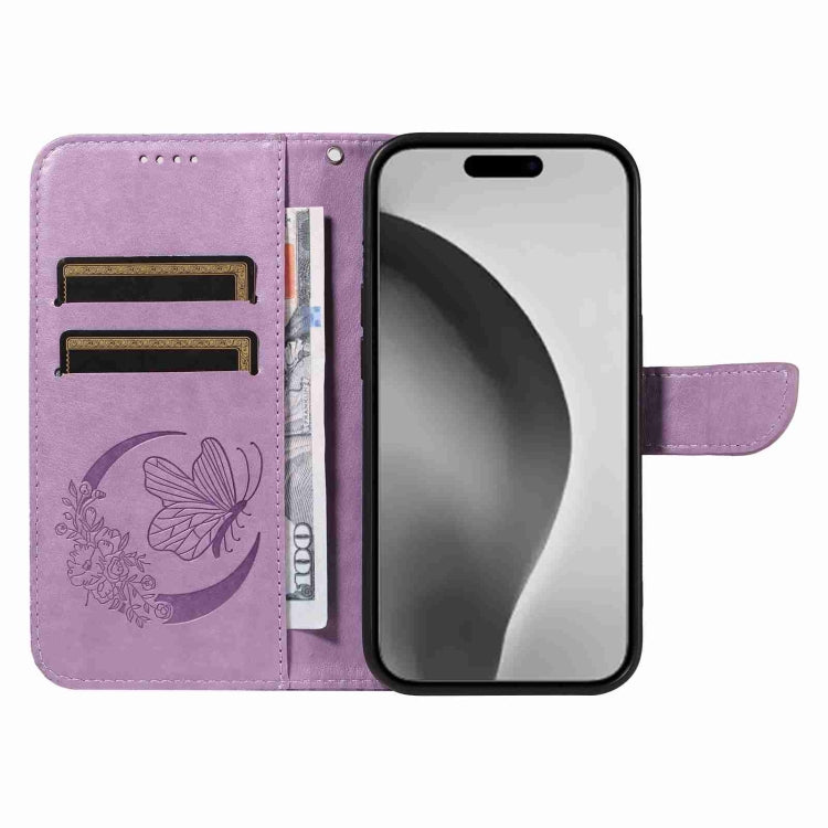 For iPhone 16 Pro Max Swallowtail Butterfly Embossed Leather Phone Case