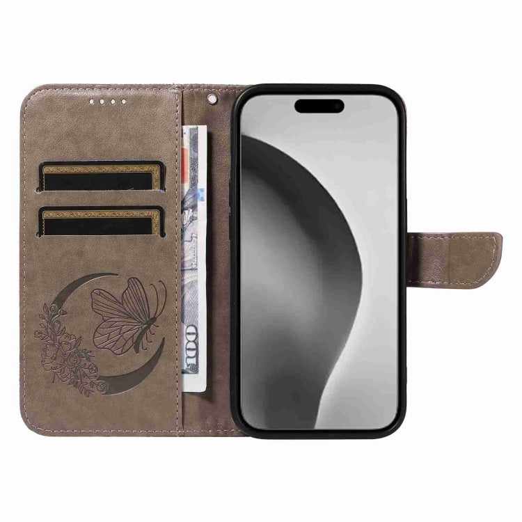 For iPhone 16 Pro Max Swallowtail Butterfly Embossed Leather Phone Case