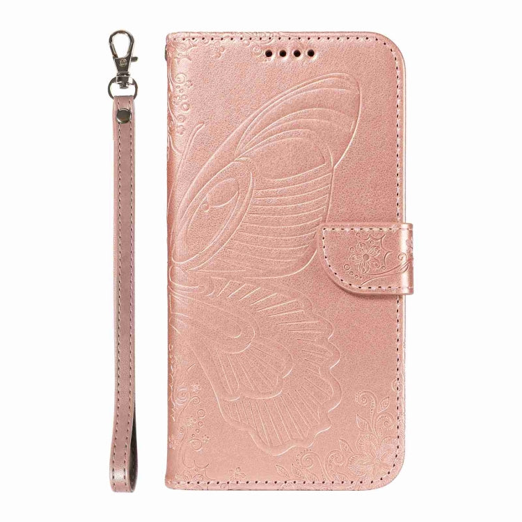 For iPhone 16 Pro Max Swallowtail Butterfly Embossed Leather Phone Case