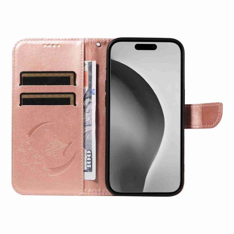 For iPhone 16 Pro Max Swallowtail Butterfly Embossed Leather Phone Case