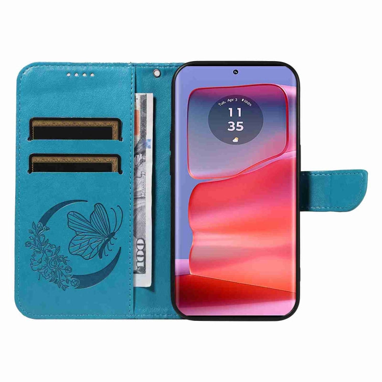 For Motorola Edge 50 Pro 5G Swallowtail Butterfly Embossed Leather Phone Case