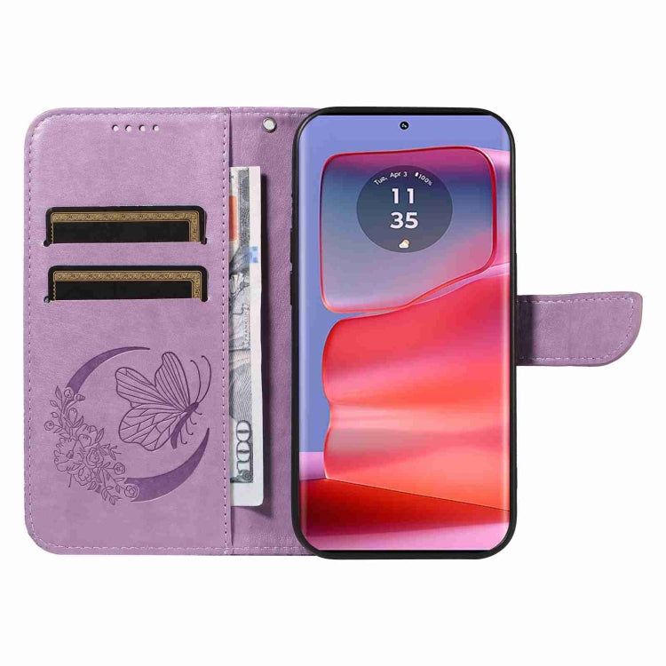 For Motorola Edge 50 Pro 5G Swallowtail Butterfly Embossed Leather Phone Case