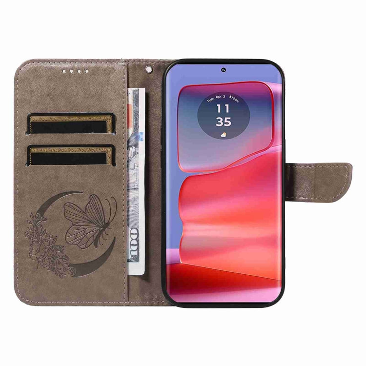 For Motorola Edge 50 Pro 5G Swallowtail Butterfly Embossed Leather Phone Case