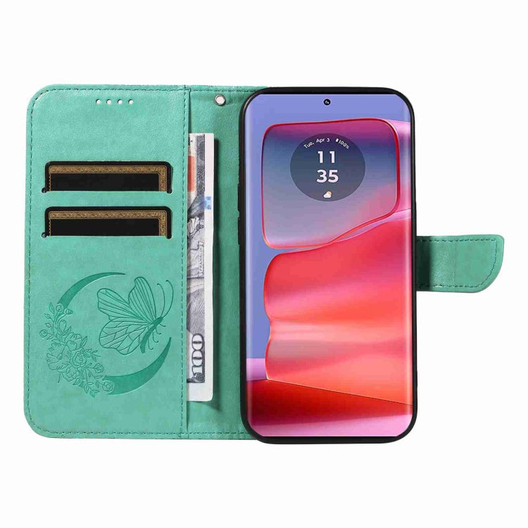 For Motorola Edge 50 Pro 5G Swallowtail Butterfly Embossed Leather Phone Case