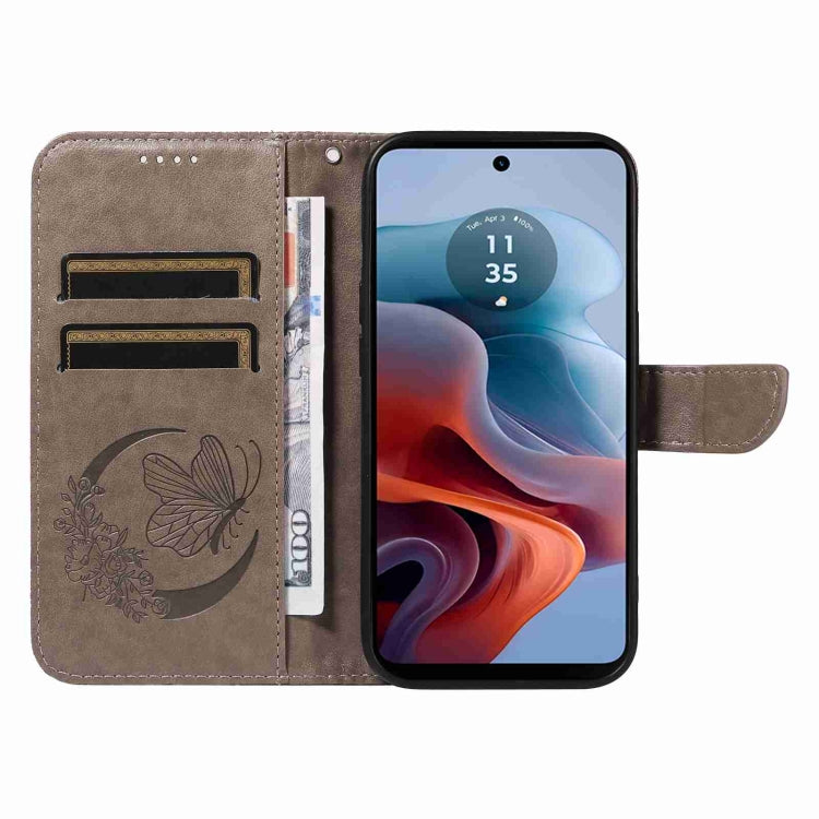 For Motorola Edge Moto G34 Swallowtail Butterfly Embossed Leather Phone Case