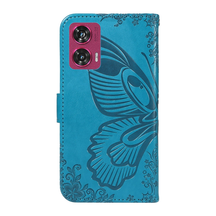 For Motorola Edge 50 Fusion Swallowtail Butterfly Embossed Leather Phone Case