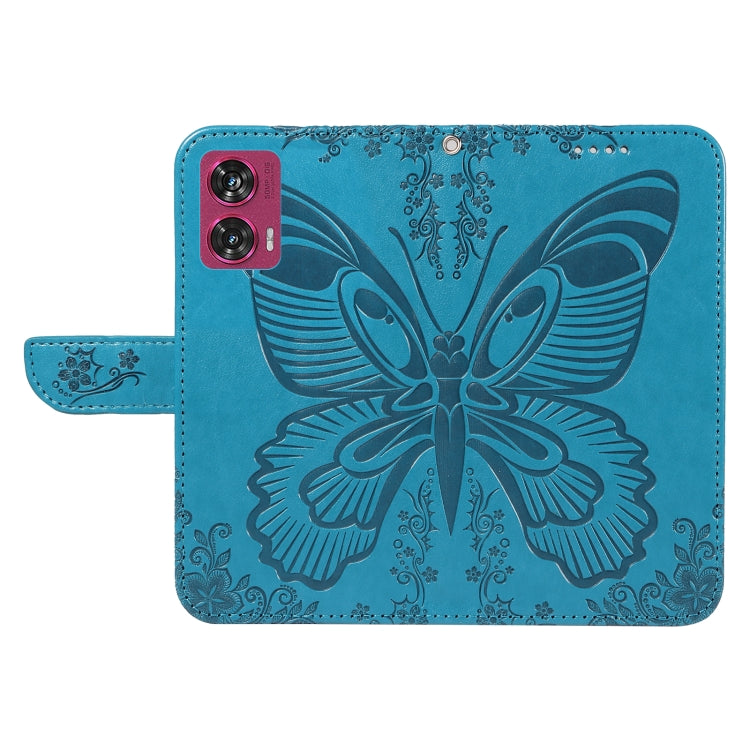For Motorola Edge 50 Fusion Swallowtail Butterfly Embossed Leather Phone Case