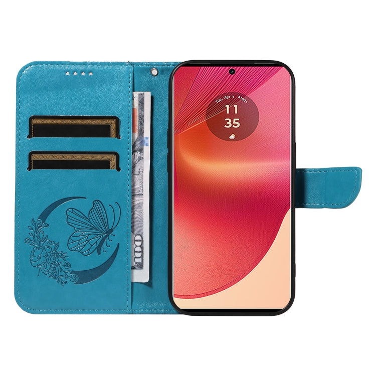 For Motorola Edge 50 Fusion Swallowtail Butterfly Embossed Leather Phone Case