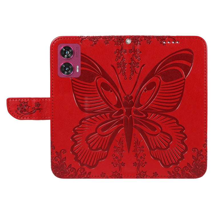 For Motorola Edge 50 Fusion Swallowtail Butterfly Embossed Leather Phone Case