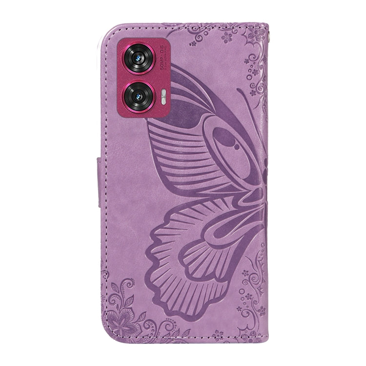 For Motorola Edge 50 Fusion Swallowtail Butterfly Embossed Leather Phone Case