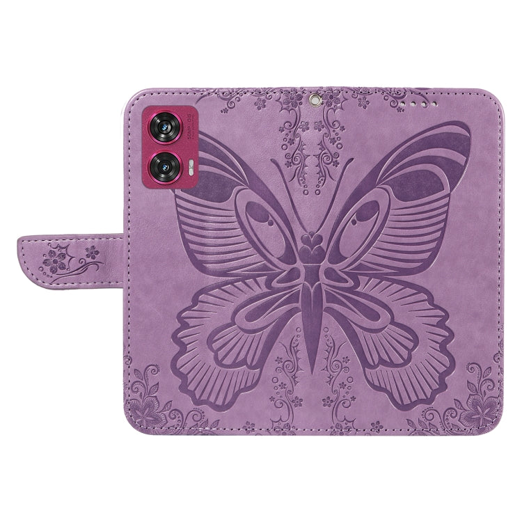 For Motorola Edge 50 Fusion Swallowtail Butterfly Embossed Leather Phone Case