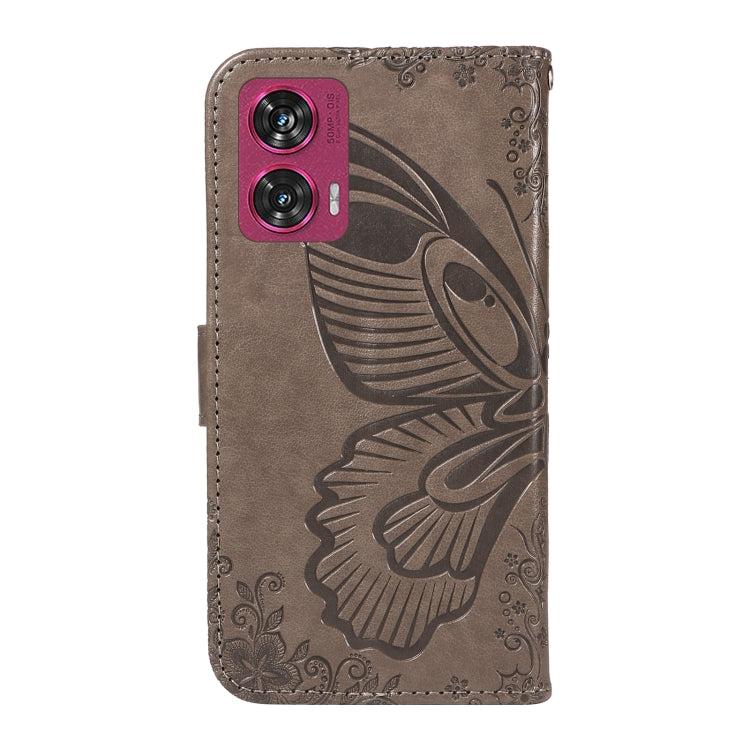 For Motorola Edge 50 Fusion Swallowtail Butterfly Embossed Leather Phone Case
