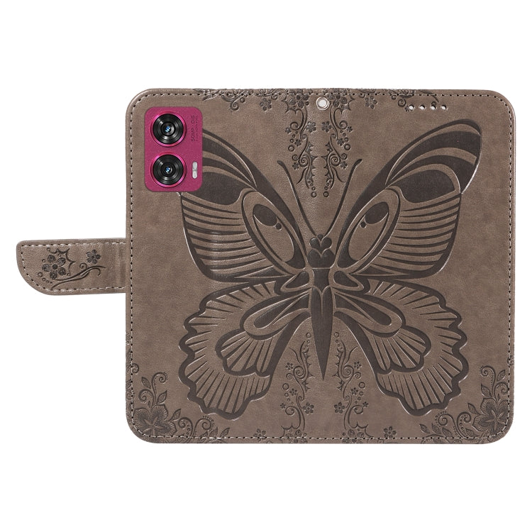 For Motorola Edge 50 Fusion Swallowtail Butterfly Embossed Leather Phone Case