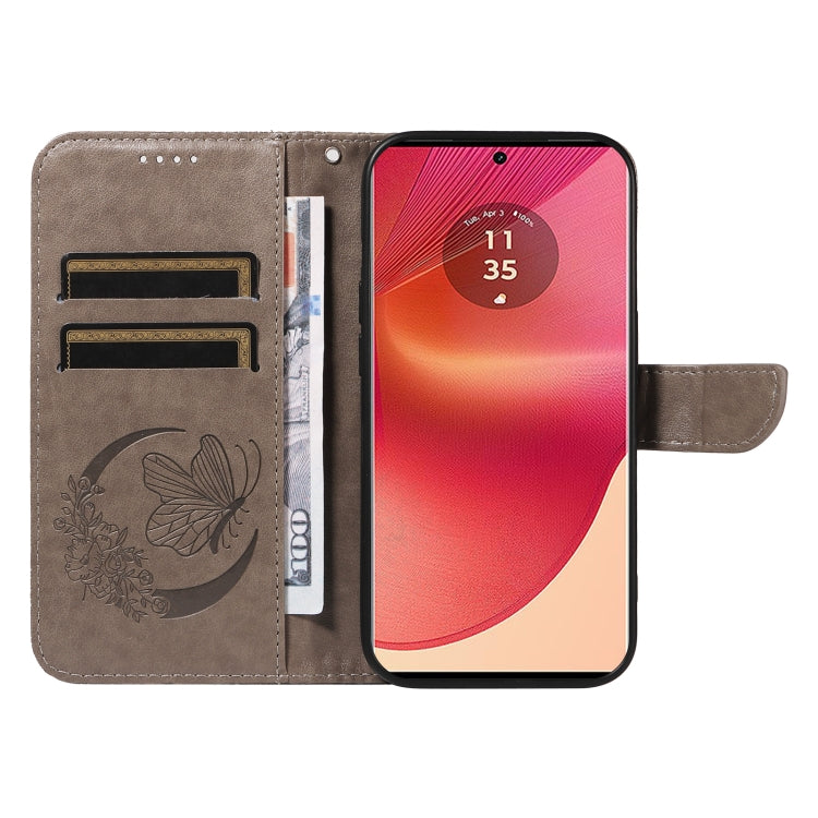 For Motorola Edge 50 Fusion Swallowtail Butterfly Embossed Leather Phone Case