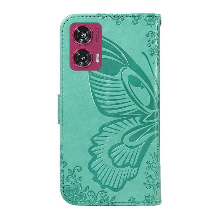 For Motorola Edge 50 Fusion Swallowtail Butterfly Embossed Leather Phone Case
