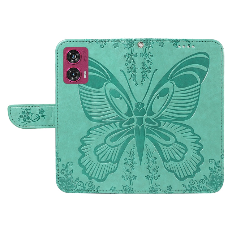 For Motorola Edge 50 Fusion Swallowtail Butterfly Embossed Leather Phone Case