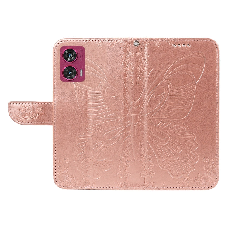 For Motorola Edge 50 Fusion Swallowtail Butterfly Embossed Leather Phone Case