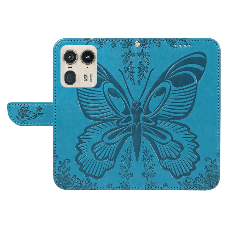 For Motorola Edge 50 Ultra Swallowtail Butterfly Embossed Leather Phone Case