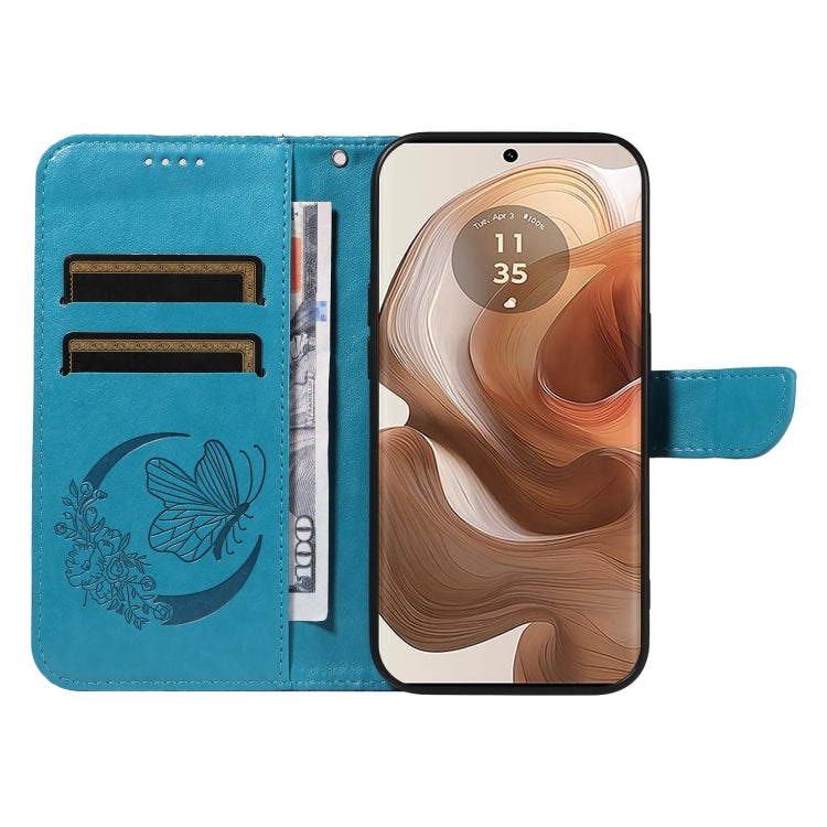 For Motorola Edge 50 Ultra Swallowtail Butterfly Embossed Leather Phone Case