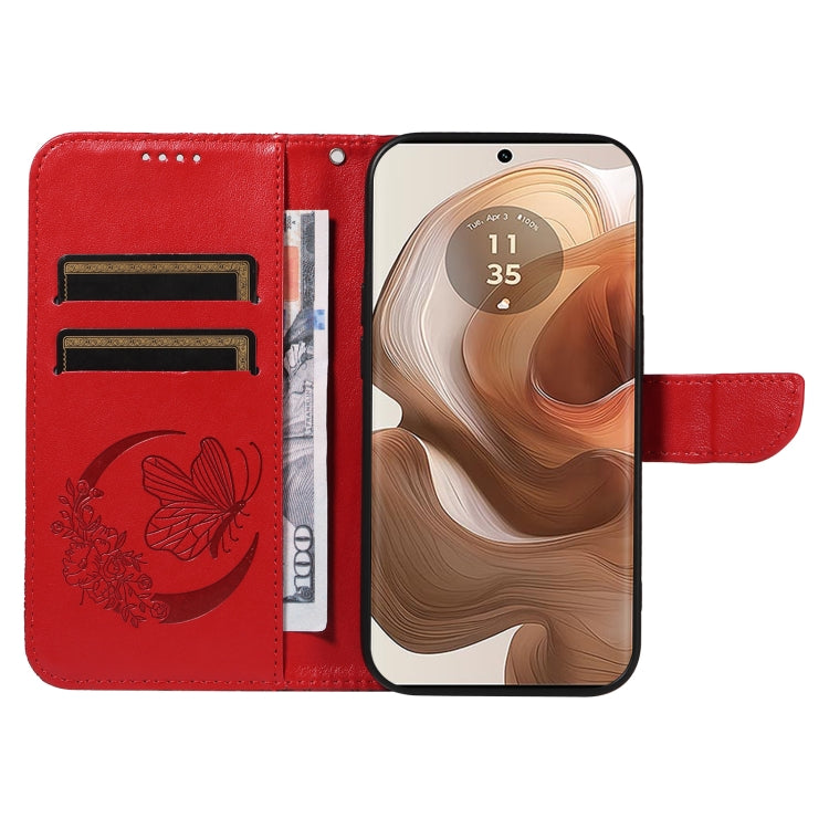 For Motorola Edge 50 Ultra Swallowtail Butterfly Embossed Leather Phone Case