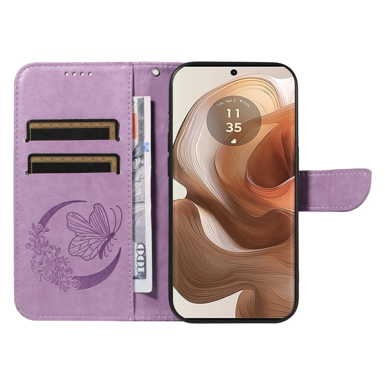 For Motorola Edge 50 Ultra Swallowtail Butterfly Embossed Leather Phone Case