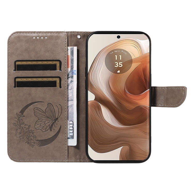 For Motorola Edge 50 Ultra Swallowtail Butterfly Embossed Leather Phone Case