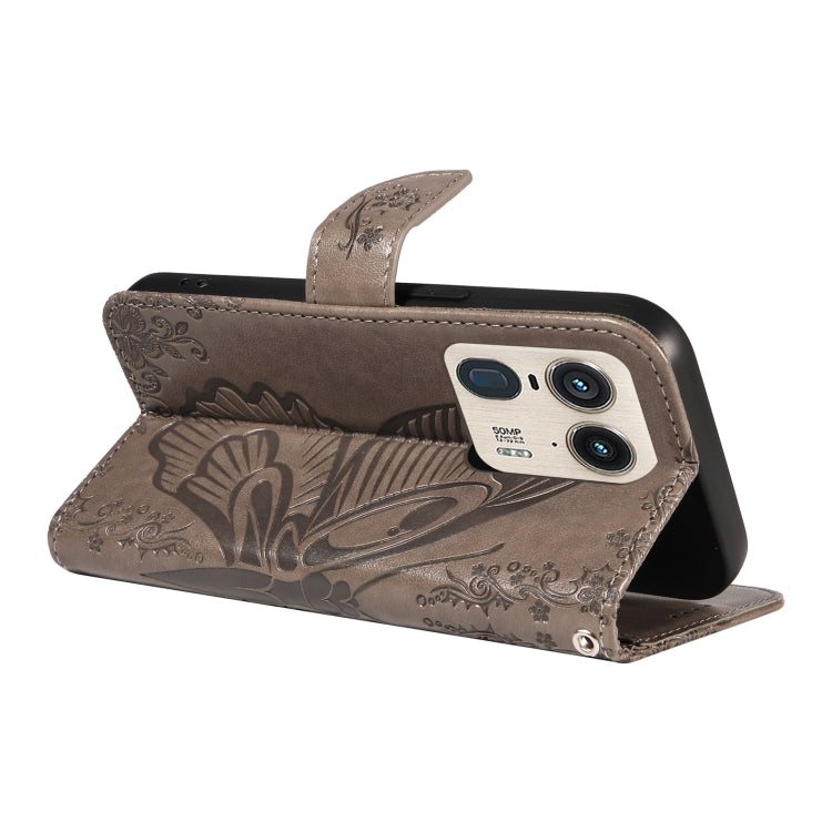 For Motorola Edge 50 Ultra Swallowtail Butterfly Embossed Leather Phone Case