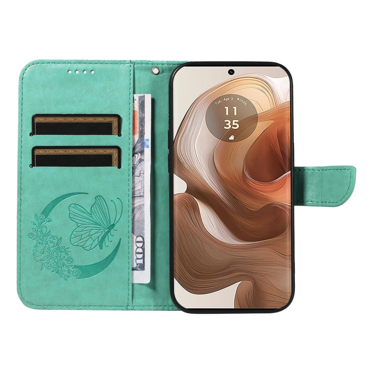 For Motorola Edge 50 Ultra Swallowtail Butterfly Embossed Leather Phone Case