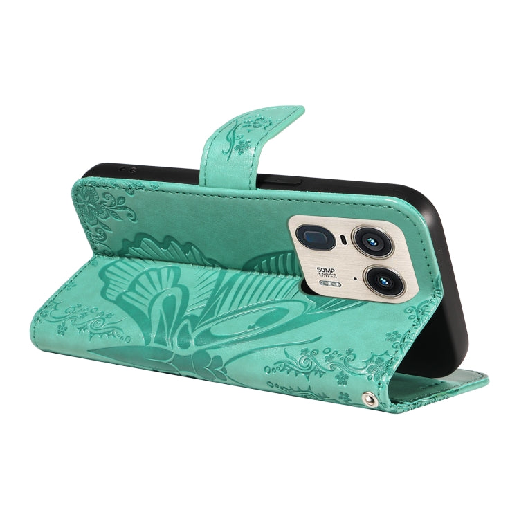 For Motorola Edge 50 Ultra Swallowtail Butterfly Embossed Leather Phone Case