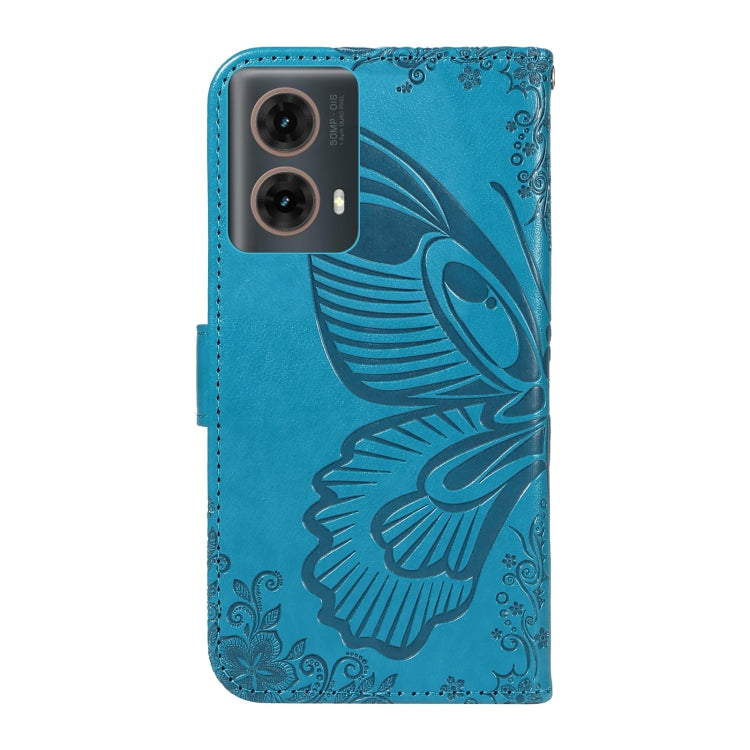 For Motorola Moto G85 Swallowtail Butterfly Embossed Leather Phone Case